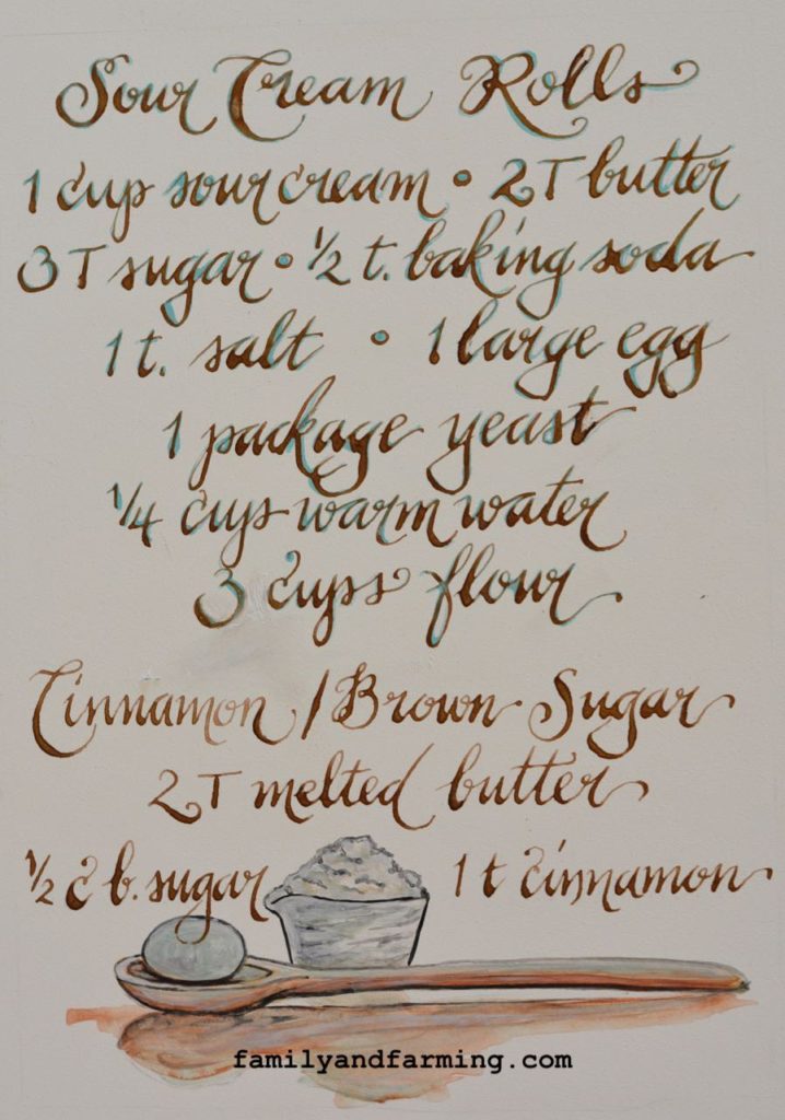 Illustrated Sour Cream Yeast Roll Recipe