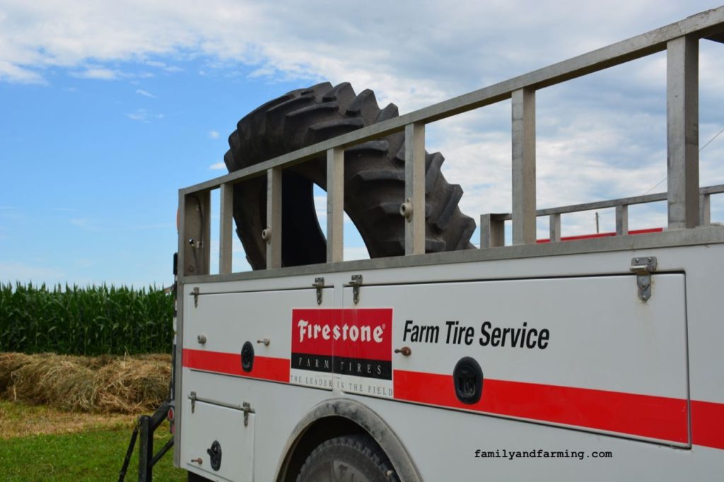 Photo of a farm tire repair truck