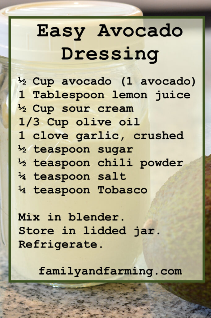 Avocado Dressing Recipe