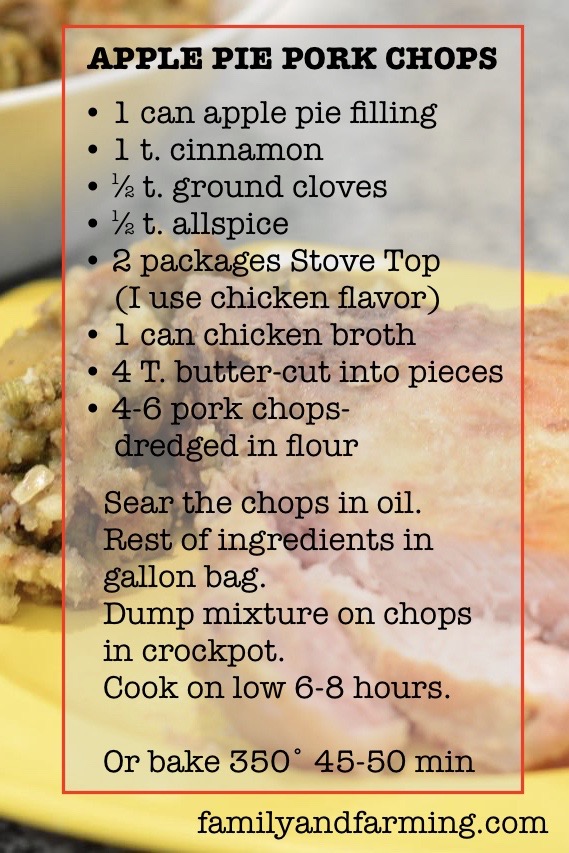 Apple Pie Pork Chop Recipe