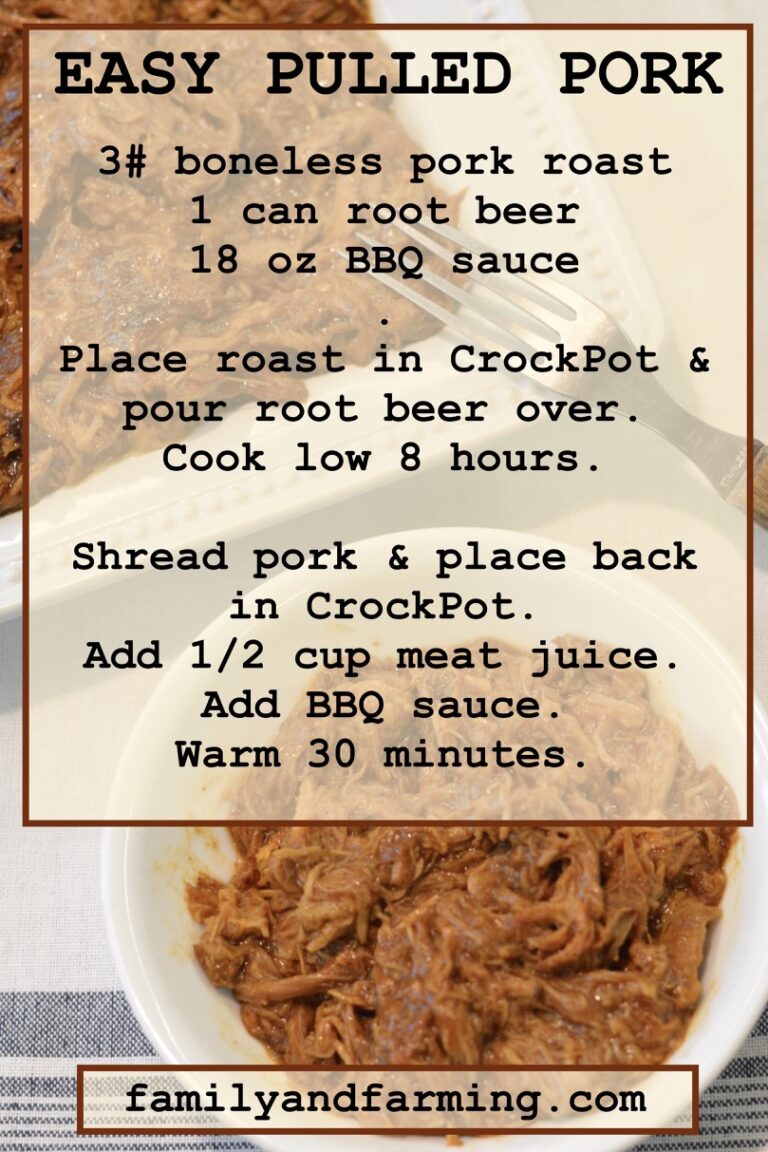 Easy Pulled Pork • Family and Farming